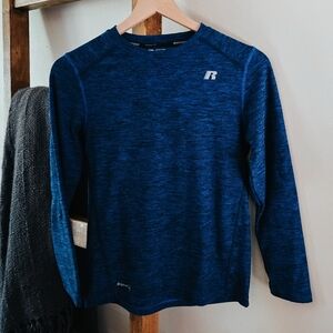 3/$20 Russell Blue Heather Long Sleeve Active Tee (Size XL)